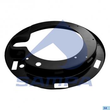 Щиток MERITOR барабана тормозного пылезащитный (на сторону, 410x200мм) SAMPA SAMPA 085.142