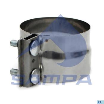 Хомут глушителя VOLVO FL переходной (d1=101.6 d2=106.6) SAMPA SAMPA 030.446