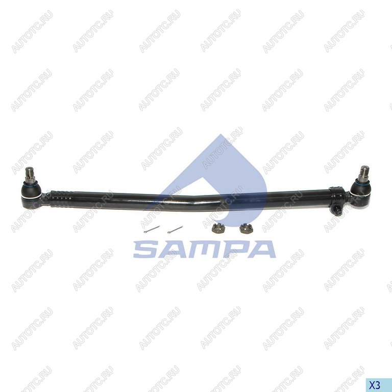 3 299 р. Тяга рулевая IVECO продольная L=820мм SAMPA SAMPA 097.074-01  с доставкой в г. Вологда
