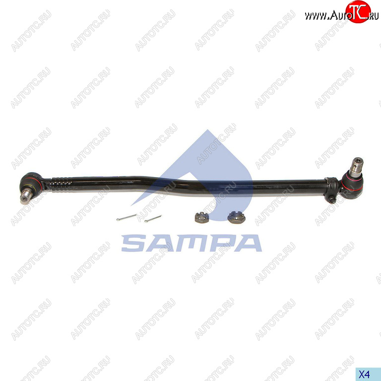 3 899 р. Тяга рулевая MERCEDES продольная L=885 SAMPA SAMPA 097.420-01  с доставкой в г. Вологда
