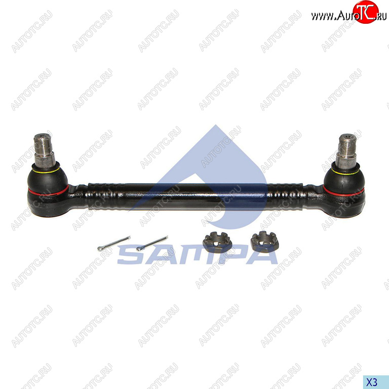 3 199 р. Тяга рулевая MAN поперечная L=413 SAMPA SAMPA 097.506-01  с доставкой в г. Вологда