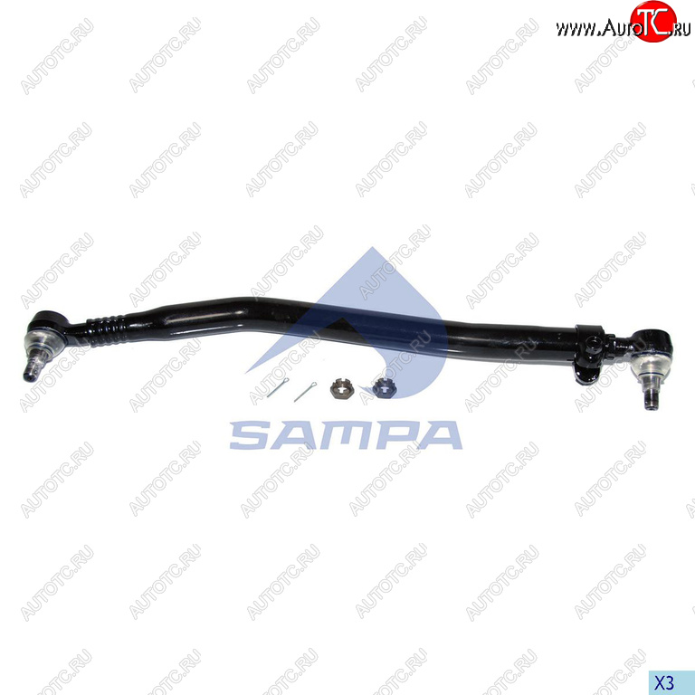 5 999 р. Тяга рулевая VOLVO продольная L=863 SAMPA SAMPA 097.551-01  с доставкой в г. Вологда