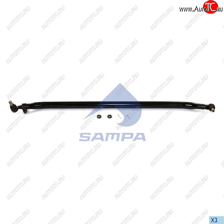 8 999 р. Тяга рулевая RENAULT поперечная L=1655 SAMPA SAMPA 097.597-01  с доставкой в г. Вологда