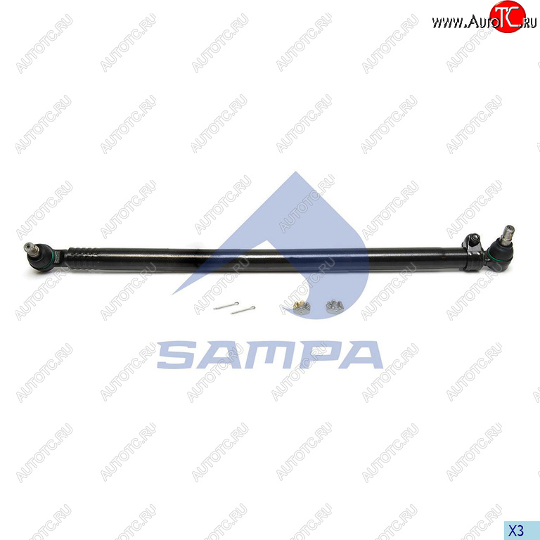 4 199 р. Тяга рулевая MAN продольная L=820мм SAMPA SAMPA 097.803-01  с доставкой в г. Вологда