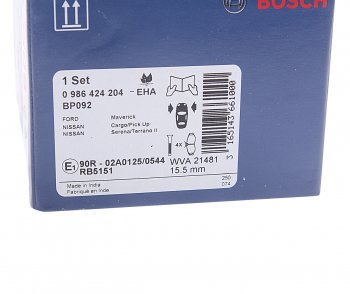 3 099 р. Колодки тормозные передние (4шт.) BOSCH Nissan Terrano2 R50 рестайлинг (1999-2002)  с доставкой в г. Вологда. Увеличить фотографию 4