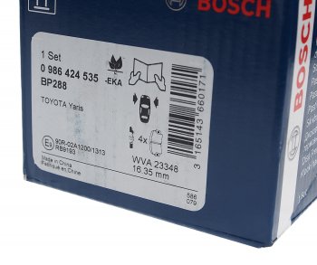 2 099 р. Колодки тормозные передние (4шт.) BOSCH Toyota Yaris XP10 хэтчбэк 5 дв. (1999-2005)  с доставкой в г. Вологда. Увеличить фотографию 3