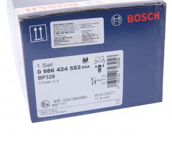 2 899 р. Колодки тормозные передние (4шт.) BOSCH CITROEN C5 RD дорестайлинг, седан (2008-2017)  с доставкой в г. Вологда. Увеличить фотографию 4