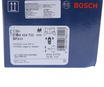 2 899 р. Колодки тормозные передние (4шт.) BOSCH Honda Legend 3 KA9 дорестайлинг (1996-1998)  с доставкой в г. Вологда. Увеличить фотографию 4