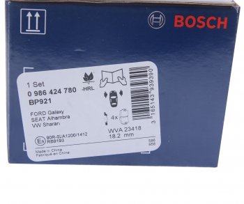 4 749 р. Колодки тормозные передние (4шт.) BOSCH Ford Galaxy WGR минивэн рестайлинг (2000-2006)  с доставкой в г. Вологда. Увеличить фотографию 4