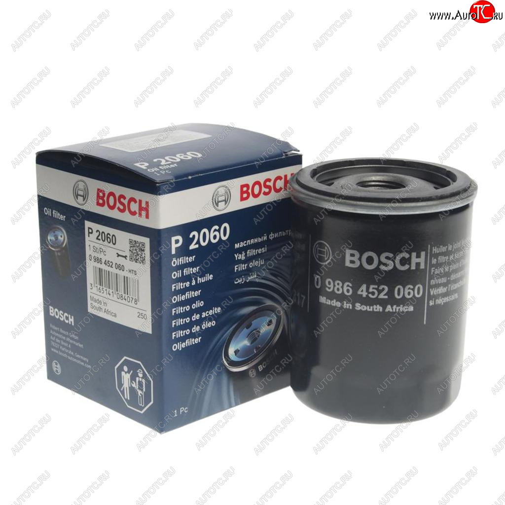 439 р. Фильтр масляный NISSAN Micra (92-10) (1.01.2-1.4),Primera (90-98) (2.0) BOSCH BOSCH 0986452060  с доставкой в г. Вологда