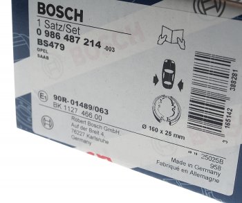 2 099 р. Колодки тормозные задние барабанные (4шт.) BOSCH Opel Omega B седан (1994-2004)  с доставкой в г. Вологда. Увеличить фотографию 4