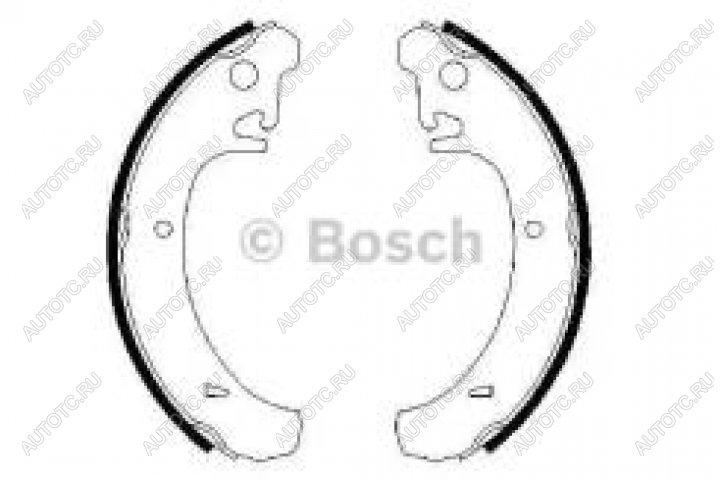 2 149 р. Колодки тормозные задние барабанные 4шт. BOSCH Лада Калина 1118 седан (2004-2013)  с доставкой в г. Вологда