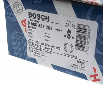 1 399 р. Колодки тормозные задние барабанные (4шт.) BOSCH Opel Astra F седан рестайлинг (1994-1998)  с доставкой в г. Вологда. Увеличить фотографию 4