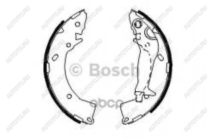 3 279 р. Колодки тормозные задние барабанные (4шт.) BOSCH Hyundai Getz TB хэтчбэк 5 дв. дорестайлинг (2002-2005)  с доставкой в г. Вологда