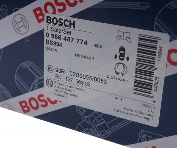 5 649 р. Колодки тормозные задние барабанные (4шт.) BOSCH Renault Duster HS рестайлинг (2015-2021)  с доставкой в г. Вологда. Увеличить фотографию 4