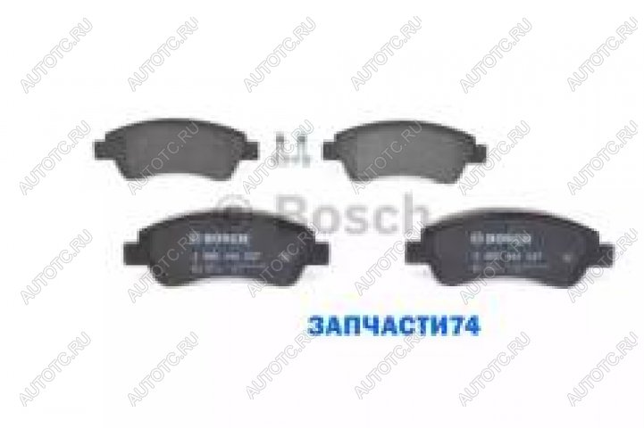 1 949 р. Колодки тормозные передние (4шт.) BOSCH Peugeot 206 седан 2B рестайлинг (2006-2009)  с доставкой в г. Вологда