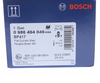 2 779 р. Колодки тормозные дисковые (4шт.) BOSCH Fiat Ducato 230 (1994-2002)  с доставкой в г. Вологда. Увеличить фотографию 4