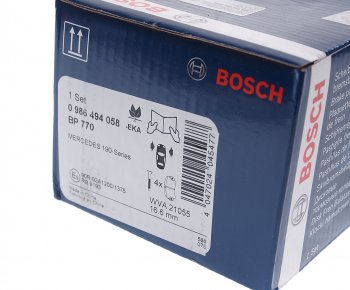 2 199 р. Колодки тормозные передние (4шт.) BOSCH Mercedes-Benz C-Class W201 седан (1982-1992)  с доставкой в г. Вологда. Увеличить фотографию 3