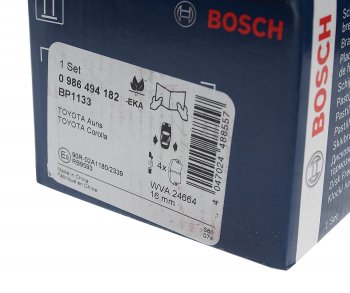 2 199 р. Колодки тормозные задние (4шт.) BOSCH Toyota Auris E150 хэтчбэк 5 дв. дорестайлинг (2006-2010)  с доставкой в г. Вологда. Увеличить фотографию 3