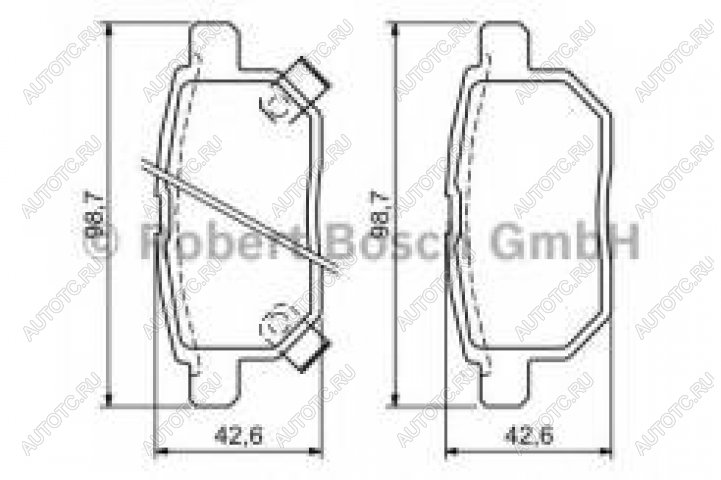 2 699 р. Колодки тормозные задние (4шт.) BOSCH Toyota Corolla E140 седан дорестайлинг (2007-2010)  с доставкой в г. Вологда