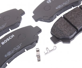 2 579 р. Колодки тормозные передние (4шт.) BOSCH Nissan Qashqai +2 1 J10 рестайлинг (2010-2014)  с доставкой в г. Вологда. Увеличить фотографию 2
