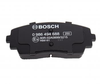 3 279 р. Колодки тормозные передние (4шт.) BOSCH KIA Picanto 2 TA хэтчбэк 5 дв. дорестайлинг (2011-2015)  с доставкой в г. Вологда. Увеличить фотографию 3