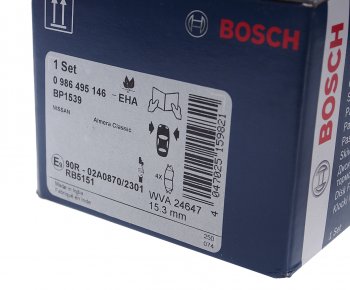 2 469 р. Колодки тормозные передние (4шт.) BOSCH Nissan Almera Classic седан B10 (2006-2013)  с доставкой в г. Вологда. Увеличить фотографию 3