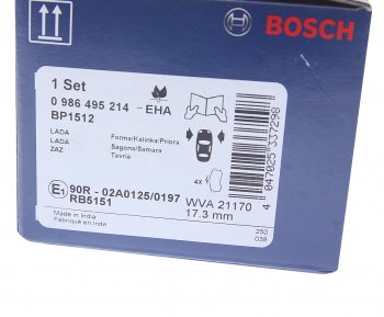 1 429 р. Колодки тормозные передние (4шт.) BOSCH  Лада 2108 (1984-2003)  с доставкой в г. Вологда. Увеличить фотографию 4