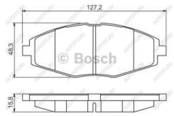 1 149 р. Колодки тормозные передние (4шт.) BOSCH Chevrolet Spark M200,250 (2005-2010)  с доставкой в г. Вологда