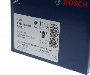 2 799 р. Колодки тормозные передние (4шт.) BOSCH Volkswagen Passat B6 седан (2005-2011)  с доставкой в г. Вологда. Увеличить фотографию 4