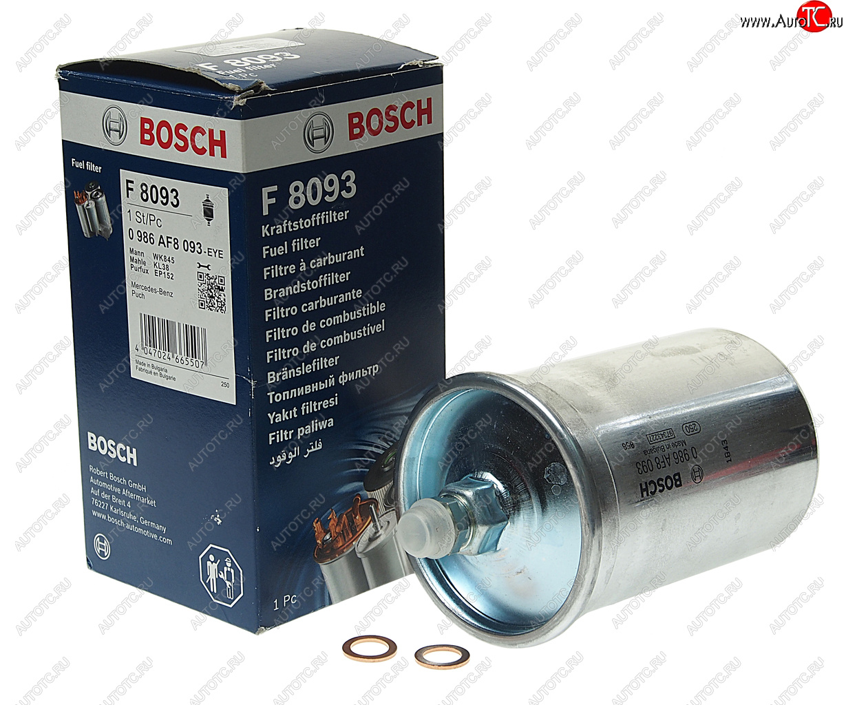 1 699 р. Фильтр топливный MERCEDES C (W201,W202),E (W124,W123),S (W126) BOSCH BOSCH 0986af8093  с доставкой в г. Вологда
