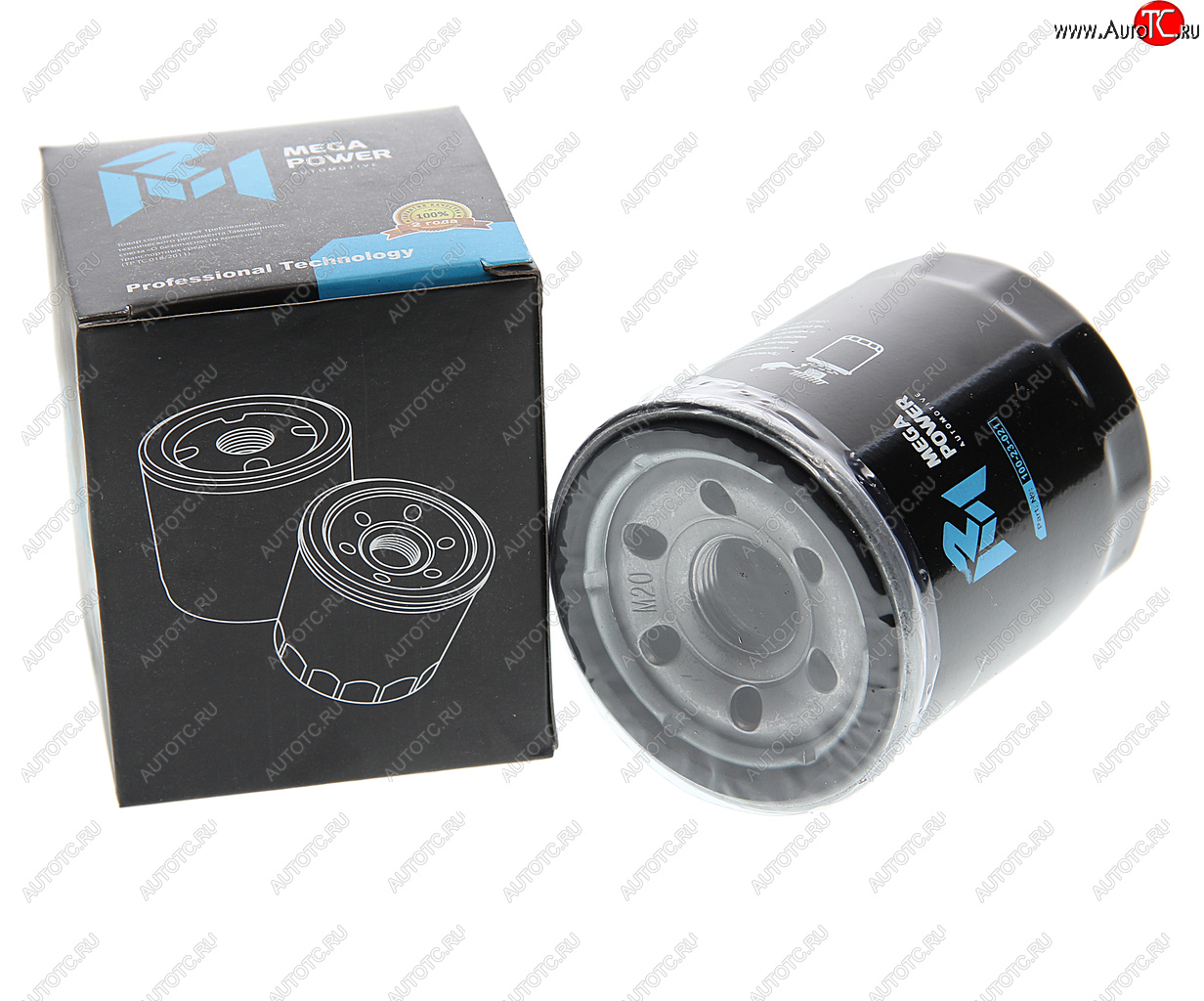 156 р. Фильтр масляный HYUNDAI Getz KIA Rio,Spectra,Carens,Clarus,Shuma MEGAPOWER MEGAPOWER 100-23-021  с доставкой в г. Вологда