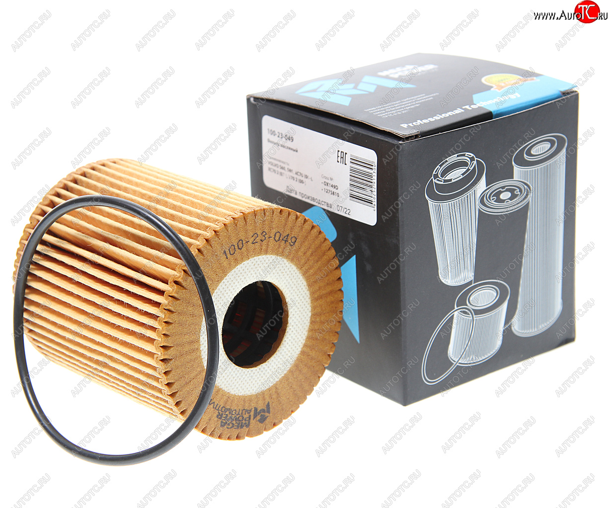 166 р. Фильтр масляный VOLVO S60,S80,XC70 (00-),XC70 2 (07-),V70 2 (00-) MEGAPOWER MEGAPOWER 100-23-049  с доставкой в г. Вологда