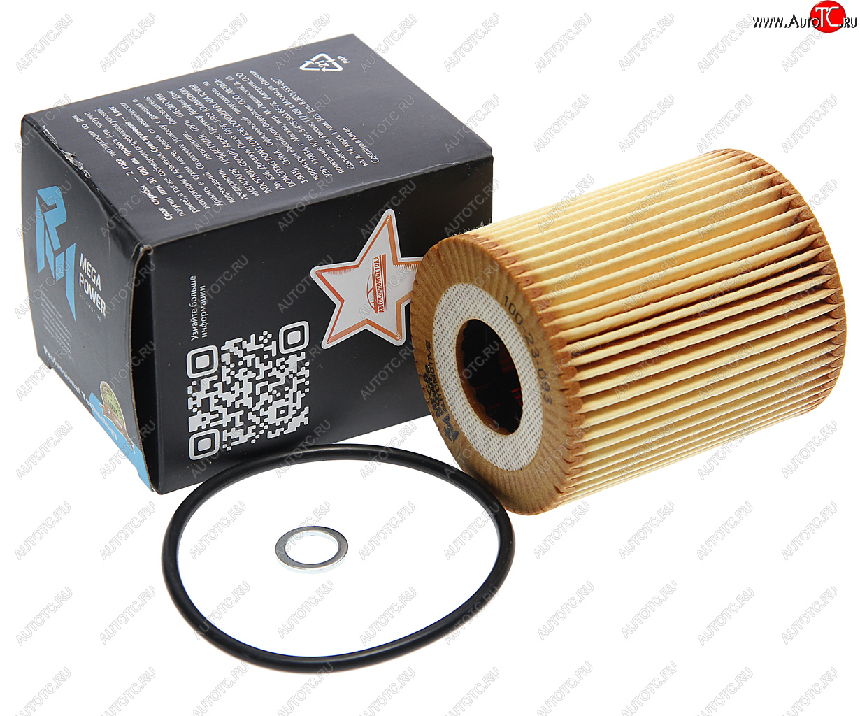 185 р. Фильтр масляный BMW 3 (E46),5 (E39),7 (E38),X5 (E53) LAND ROVER Range Rover 3 (02-)(DTDI) MEGAPOWER MEGAPOWER 100-23-093  с доставкой в г. Вологда