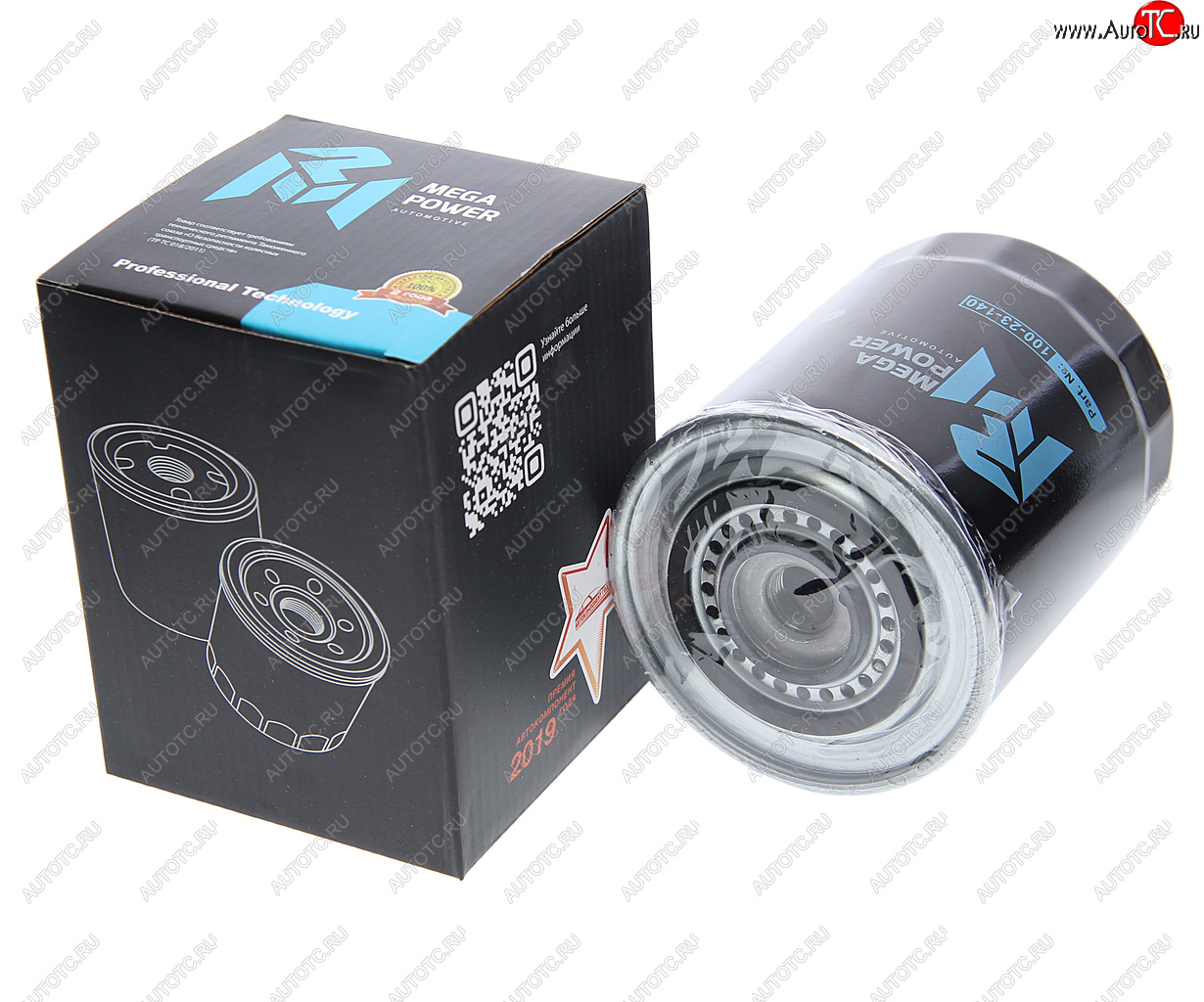 389 р. Фильтр масляный PEUGEOT Boxer CITROEN Jumper FIAT Ducato (94-) (2.8) MEGAPOWER MEGAPOWER 100-23-140  с доставкой в г. Вологда