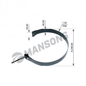Хомут SCANIA баллона воздушного MANSONS MANSONS 100.669