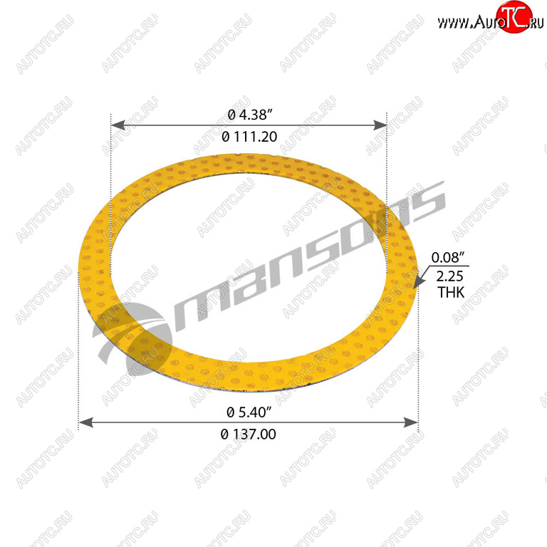 11 р. Шайба SCANIA P,R series упорная MANSONS MANSONS 100.722.2  с доставкой в г. Вологда
