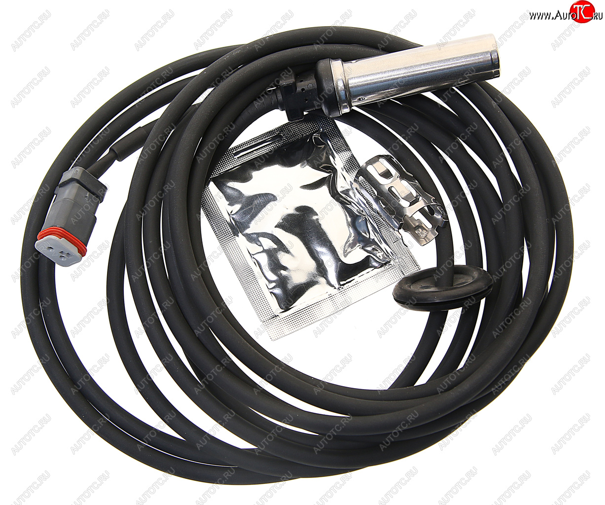 4 399 р. Датчик АБС КАМАЗ VOLVO RENAULT колеса прямой (L=4014мм) без фиксатора TE PARTS TE PARTS 10323470  с доставкой в г. Вологда