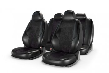 Авточехлы универсальные экокожа-замша черные комплект Ranger Zamsha CARFASHION CARFASHION 11225
