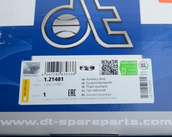 2 699 р. Фара противотуманная SCANIA 4-series правая (в бампер) DT DT 1.21481  с доставкой в г. Вологда. Увеличить фотографию 5