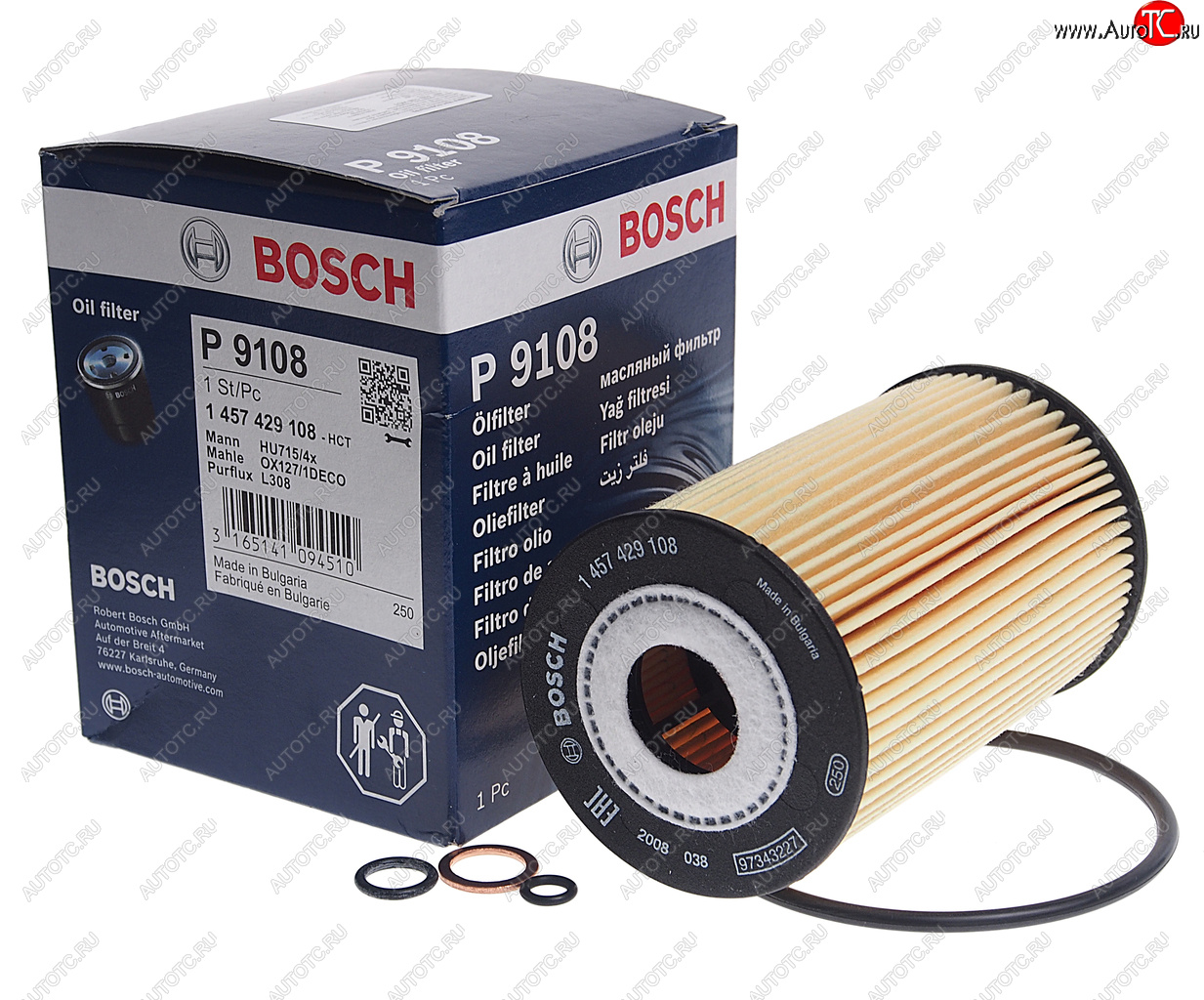 549 р. Фильтр масляный BMW 3 (E36,E46) (M40M42-M44),5 (E34),Z3 (E36) (M43) BOSCH BOSCH 1457429108  с доставкой в г. Вологда