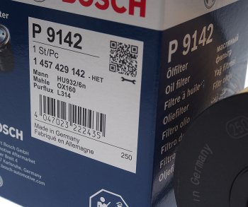 1 179 р. Фильтр масляный VW Touareg (10-) AUDI A6 (-05),A8 (-02),Q7 (06-) PORSCHE Cayene BOSCH BOSCH 1457429142 BOSCH 1457429142  с доставкой в г. Вологда. Увеличить фотографию 2