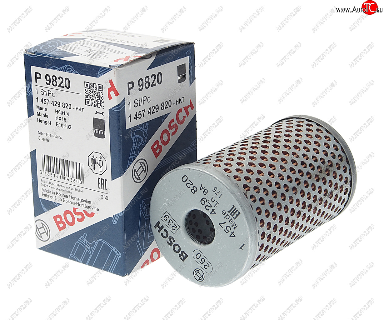 292 р. Фильтр масляный DAF IVECO MAN MERCEDES SCANIA VOLVO насоса ГУРа BOSCH BOSCH 1457429820  с доставкой в г. Вологда