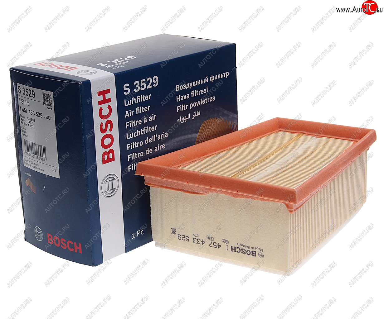 989 р. Фильтр воздушный ЛАДА Largus RENAULT Logan,Megane NISSAN Almera BOSCH BOSCH 1457433529  с доставкой в г. Вологда