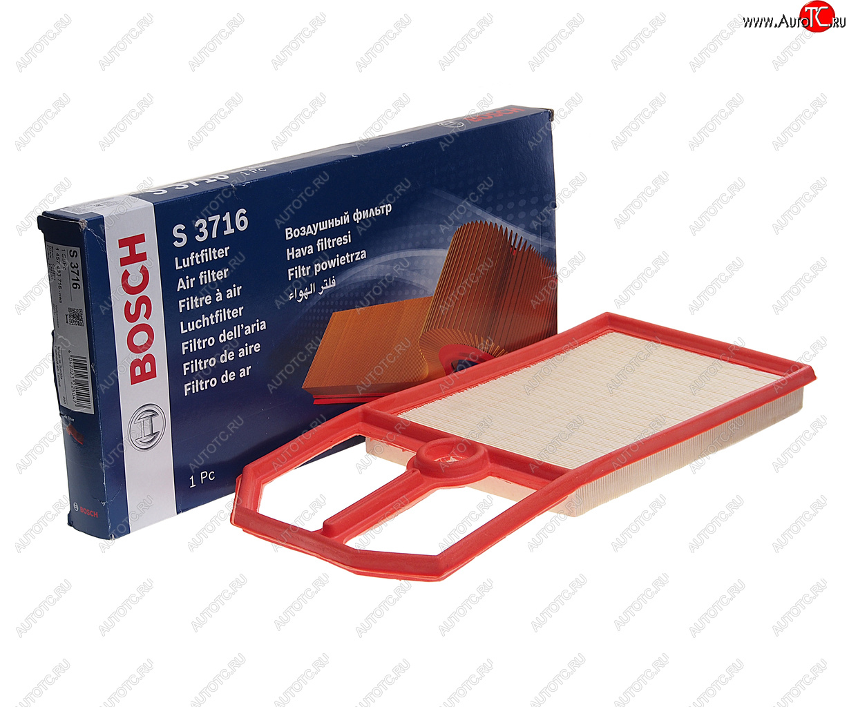 1 149 р. Фильтр воздушный VW Golf 4 (00-) SEAT Ibiza 2,3,4,Tolledo 2 SKODA Octavia BOSCH BOSCH 1457433716 BOSCH 1457433716  с доставкой в г. Вологда