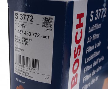 1 289 р. Фильтр воздушный VW Passat (98-05) AUDI A4 (97-00) SKODA Superb (01-08) (2.5) BOSCH BOSCH 1457433772 BOSCH 1457433772  с доставкой в г. Вологда. Увеличить фотографию 3