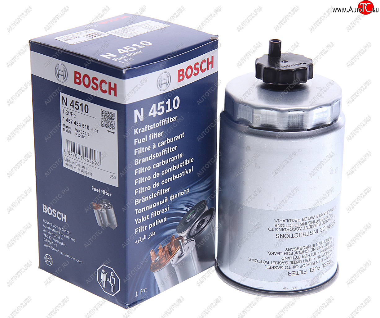 1 499 р. Фильтр топливный HYUNDAI Porter 2 дв.D4CB,Tucson (2.0 D) KIA Ceed,Sportage (2.0 D) BOSCH BOSCH 1457434510 BOSCH 1457434510  с доставкой в г. Вологда