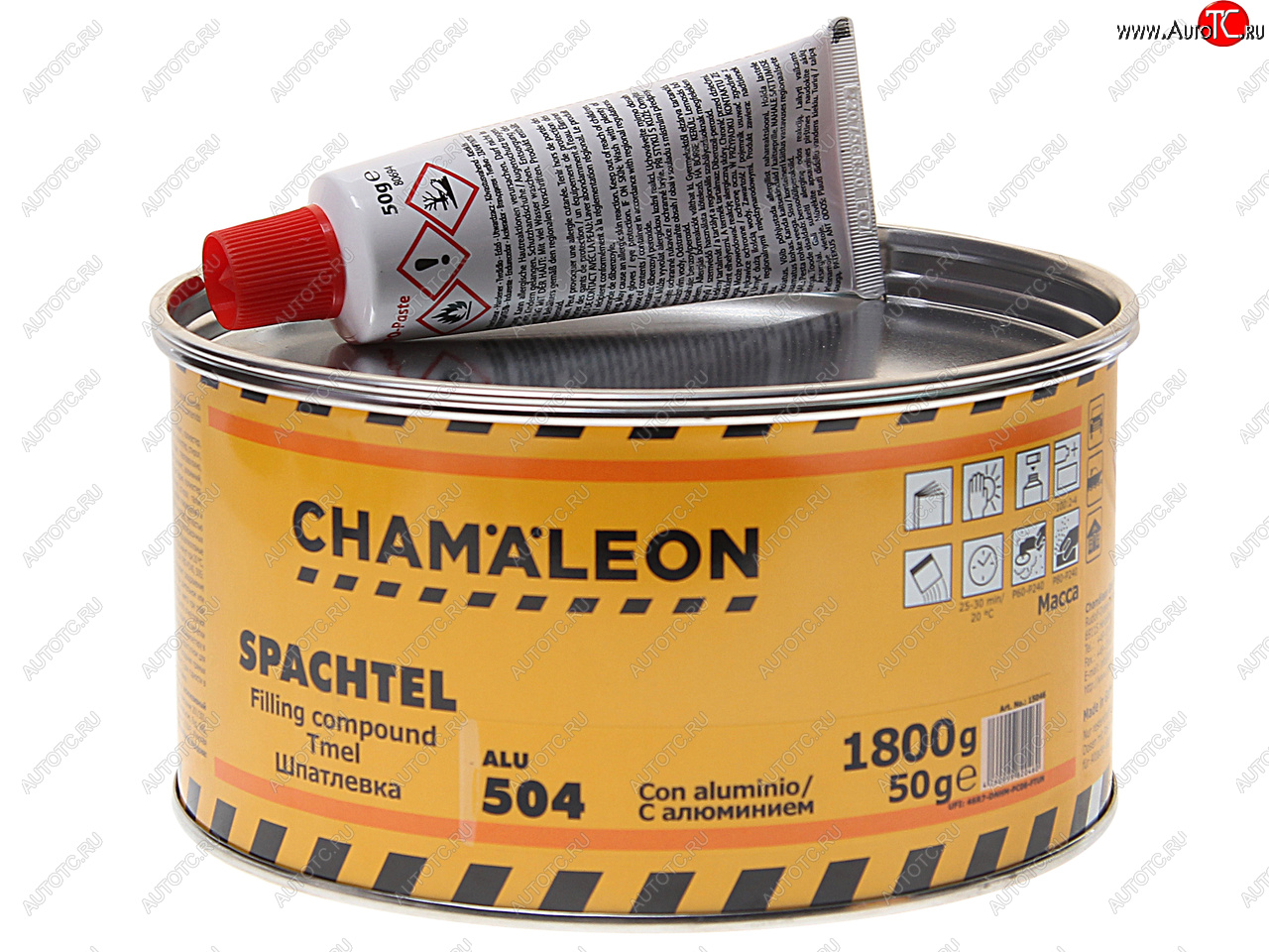 1 669 р. Шпатлевка с алюминиевым наполнителем 1.85кг CHAMAELEON CHAMAELEON 15046  с доставкой в г. Вологда