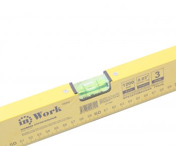 1 089 р. Уровень строительный 1200мм 3 глазка IN WORK IN WORK 18062  с доставкой в г. Вологда. Увеличить фотографию 2