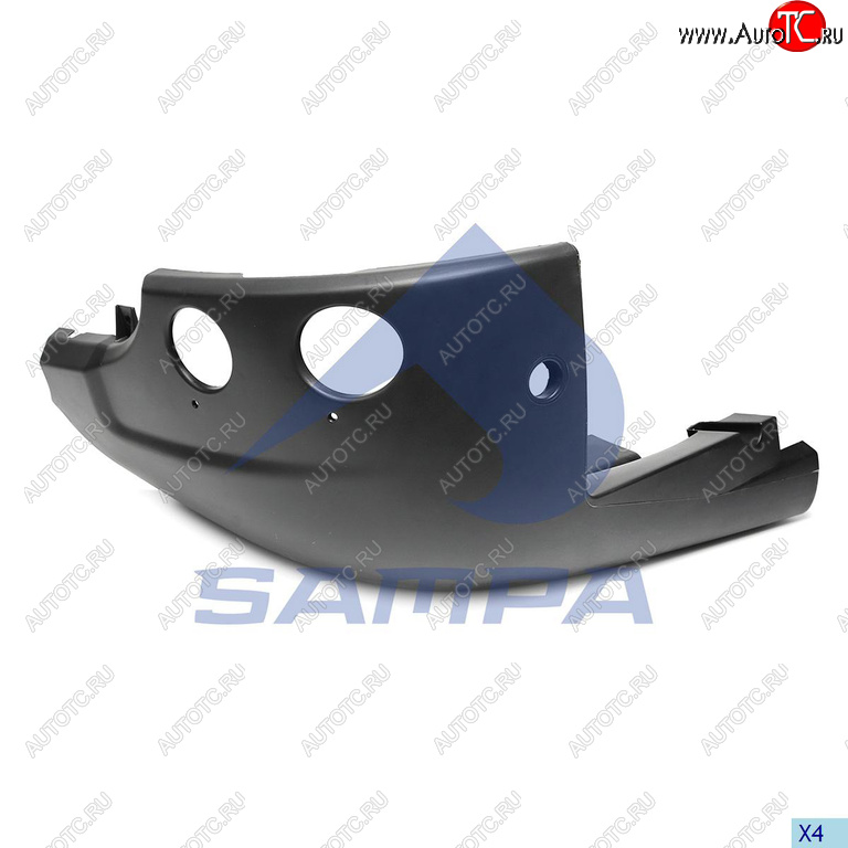3 899 р. Бампер SCANIA R series CG,CR (10-) передний левая часть (круглые противотуманки) SAMPA SAMPA 18400289  с доставкой в г. Вологда
